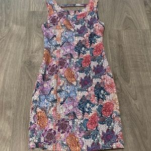 H&M floral fitted dress